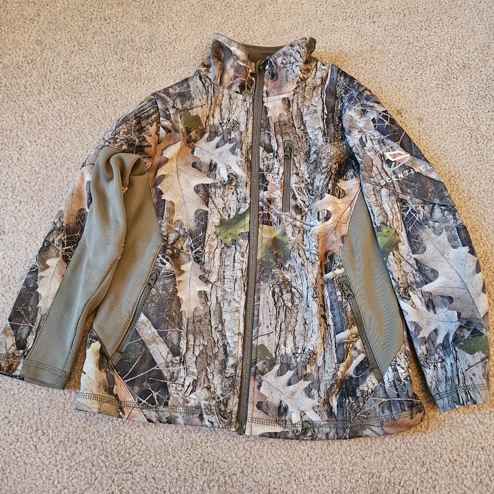 Redhead Scentinel Youth Fleece Lined Zip Up Jacket, Small, Camo Hunting